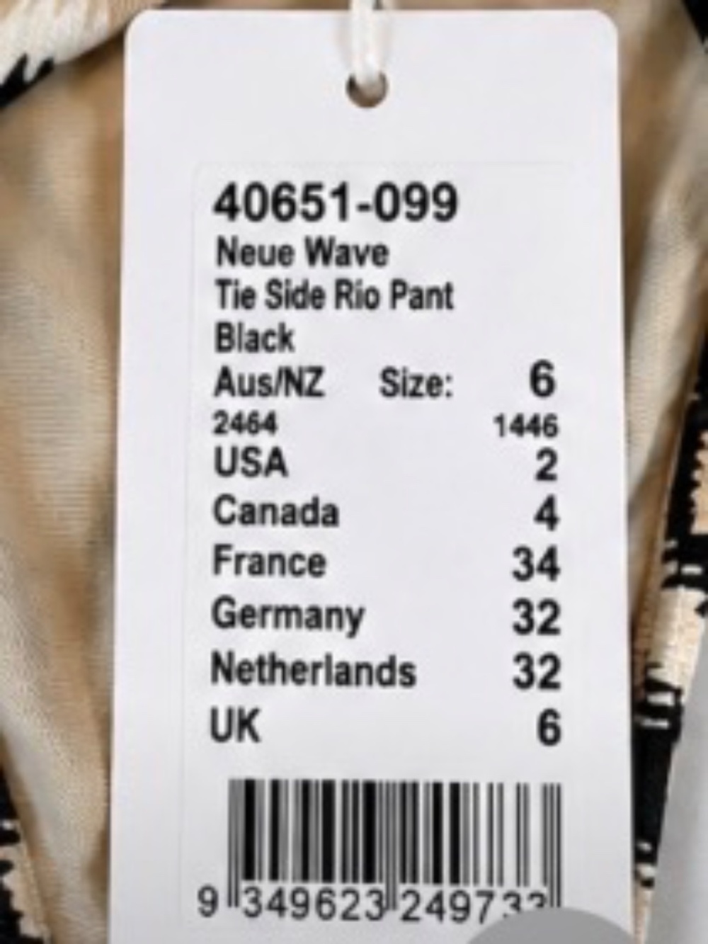 Seafolly Australia Neue Wave Tie Side Rio Bikini Bottom - New With Tags - Picture 3 of 5